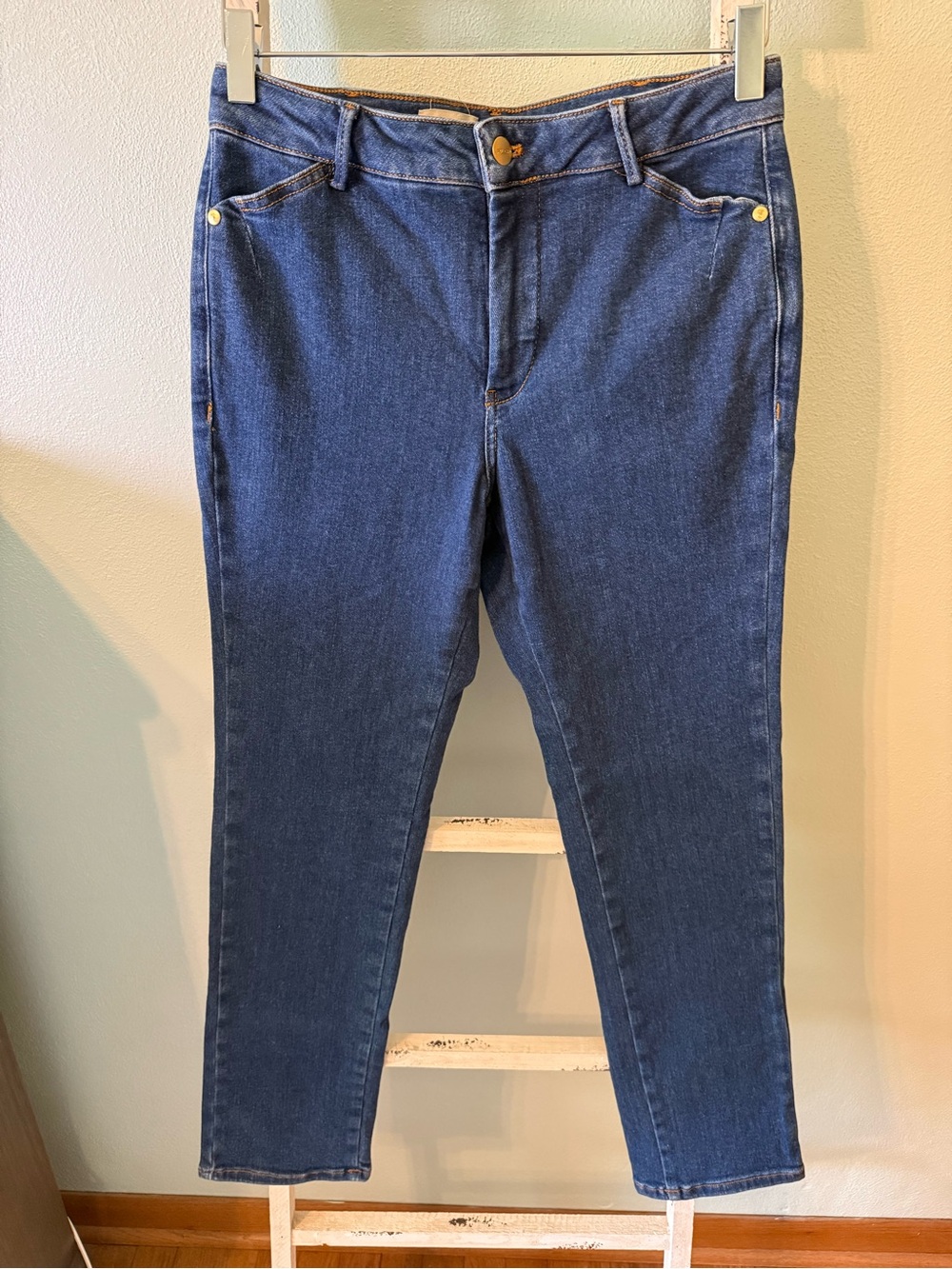 Pilcro Anthropologie Straight-Leg Jeans High Rise Stretch Size 28 Women